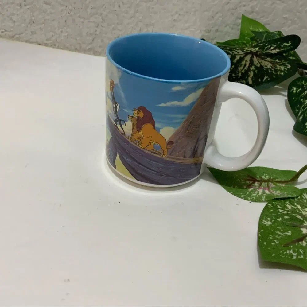 Disney Japan Coffee Mug 12 oz Lion King Simba Pride Rock Rafiki Blue Brown A14
